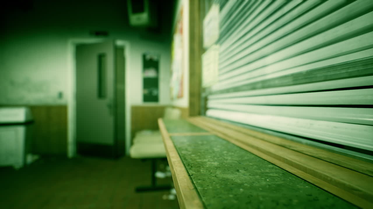 закрытый магазин ночью внутри