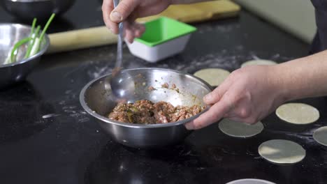 making delicious homemade dumplings