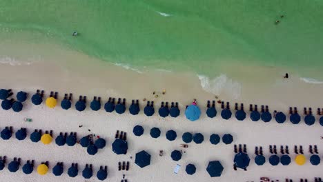 Beach-Aerial-with-chair-and-colorful-umbrella-beach-service