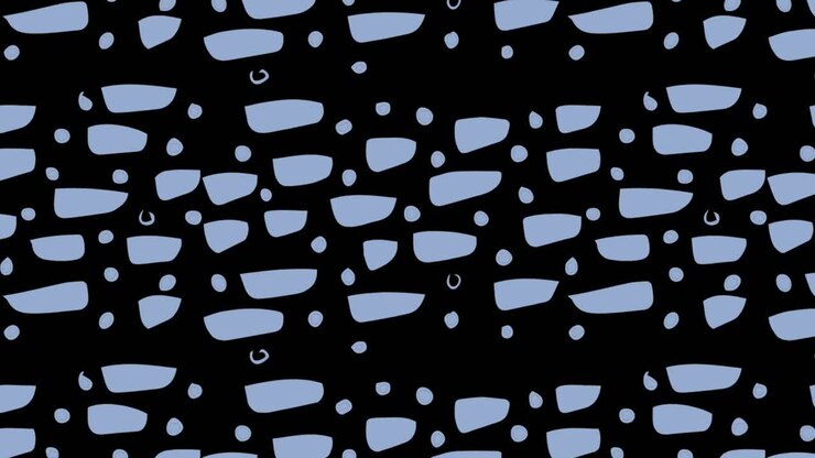 Digital animation of multiple blue abstract shapes moving against black background