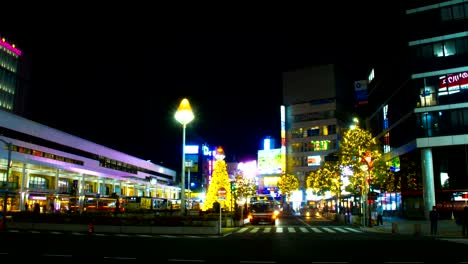 night hyper lapse 4k at kichijouji station