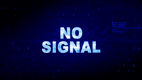 no signal text digital noise twitch glitch distortion effect error animation.