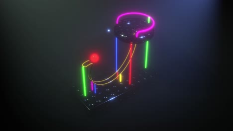 neón geométrico abstracto renderizado en 3d