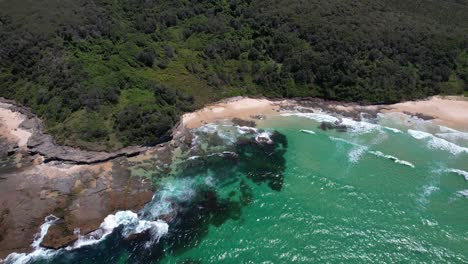 frazer beach in new south wales, australia - drone shot