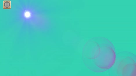 animation of light spots on green background