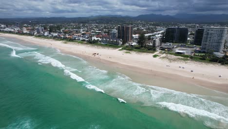 perfect day in palm beach - gold coast - queensland qld - australia - drone shot