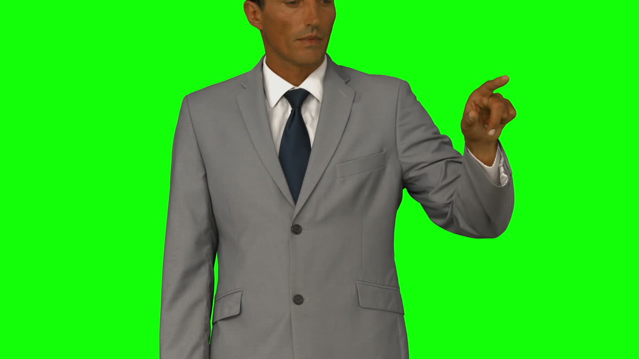 Businessman pointing with his finger