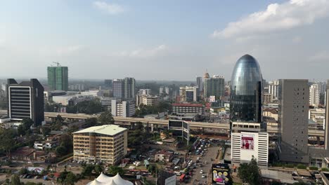 nairobi westlands area in the afternoon from a rooftop