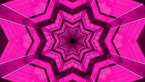 corredor de animación en 3d con bucles abstractos rosados