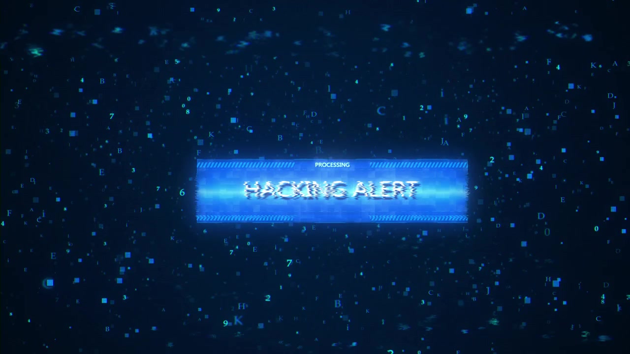 System hacked warning alert message screen hacking attack spyware malware virus detected computer