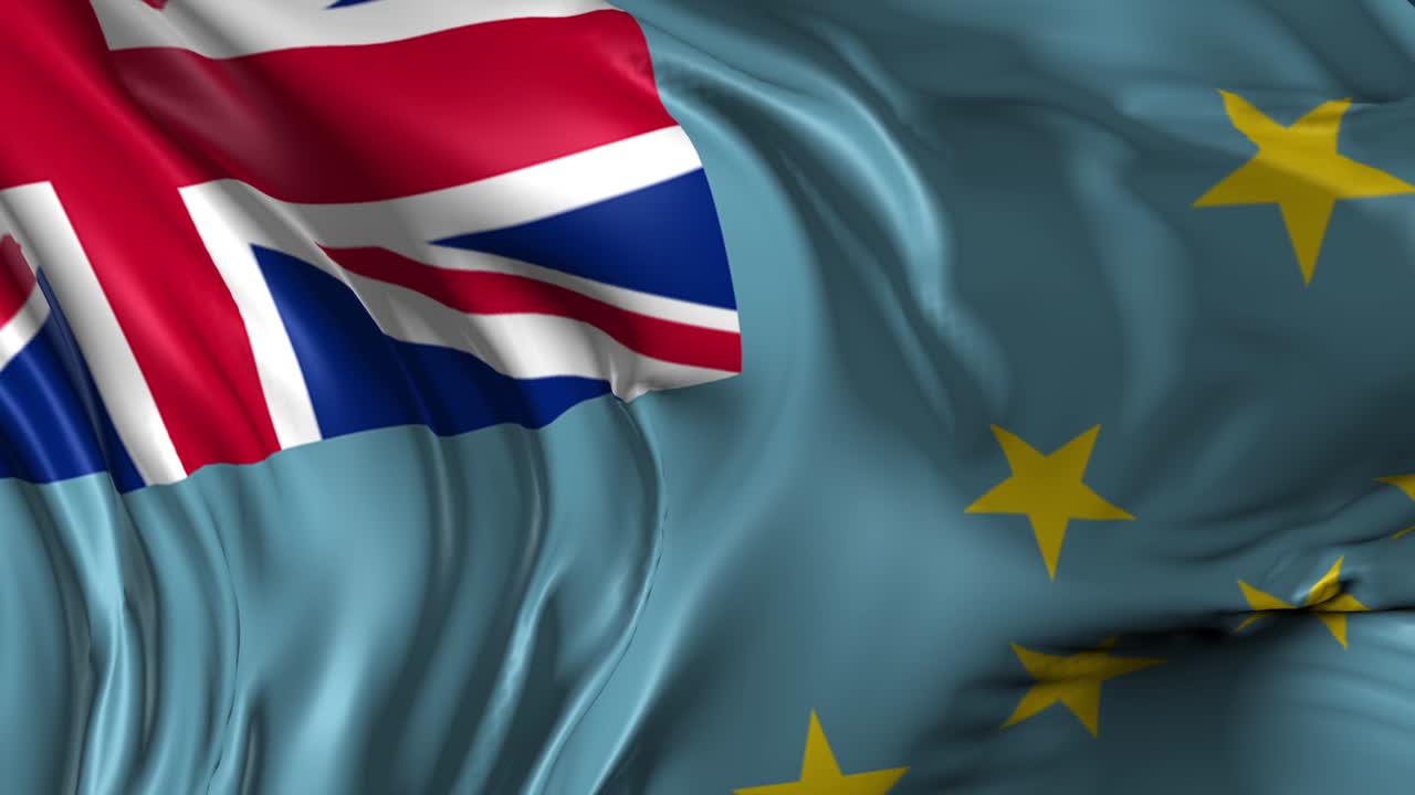 투발루 발의 아름다운 3d 애니메이션 루프 모드