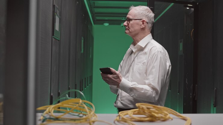 Technician in a Data Center