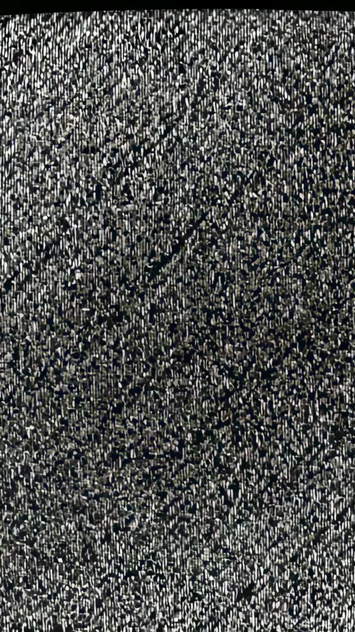 Vertical video: Displaying dark gray static noise covering full frame, remaining uniform throughout