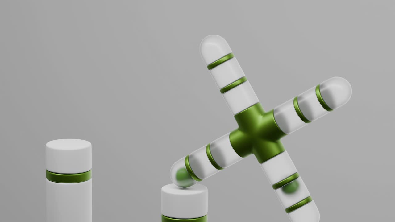 회전하는 십자가와 함께 추상적인 기하학적 디자인