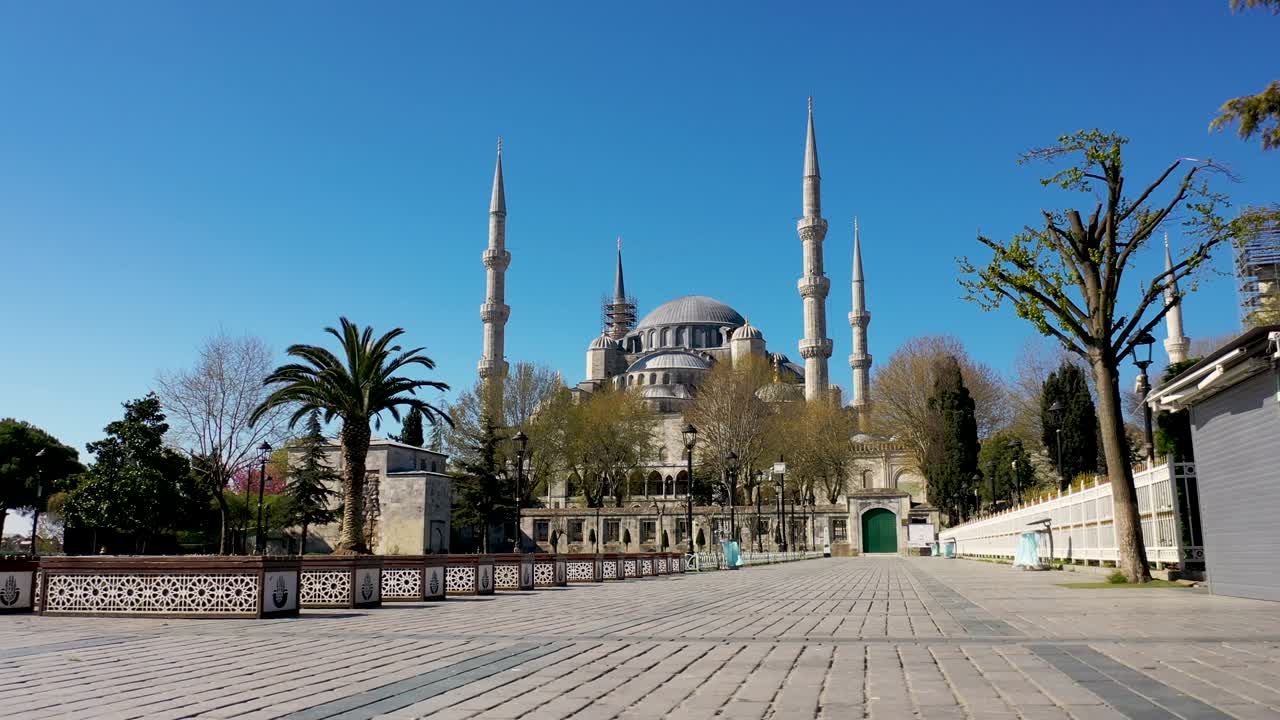 la mezquita del sultán ahmed, la mezquita azul desde estambul, turquía. vista aérea.