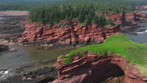 breathtaking aerial view of the scenic rugged coast of the bay of fundy