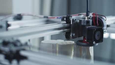 close-up of a 3d printer in operation