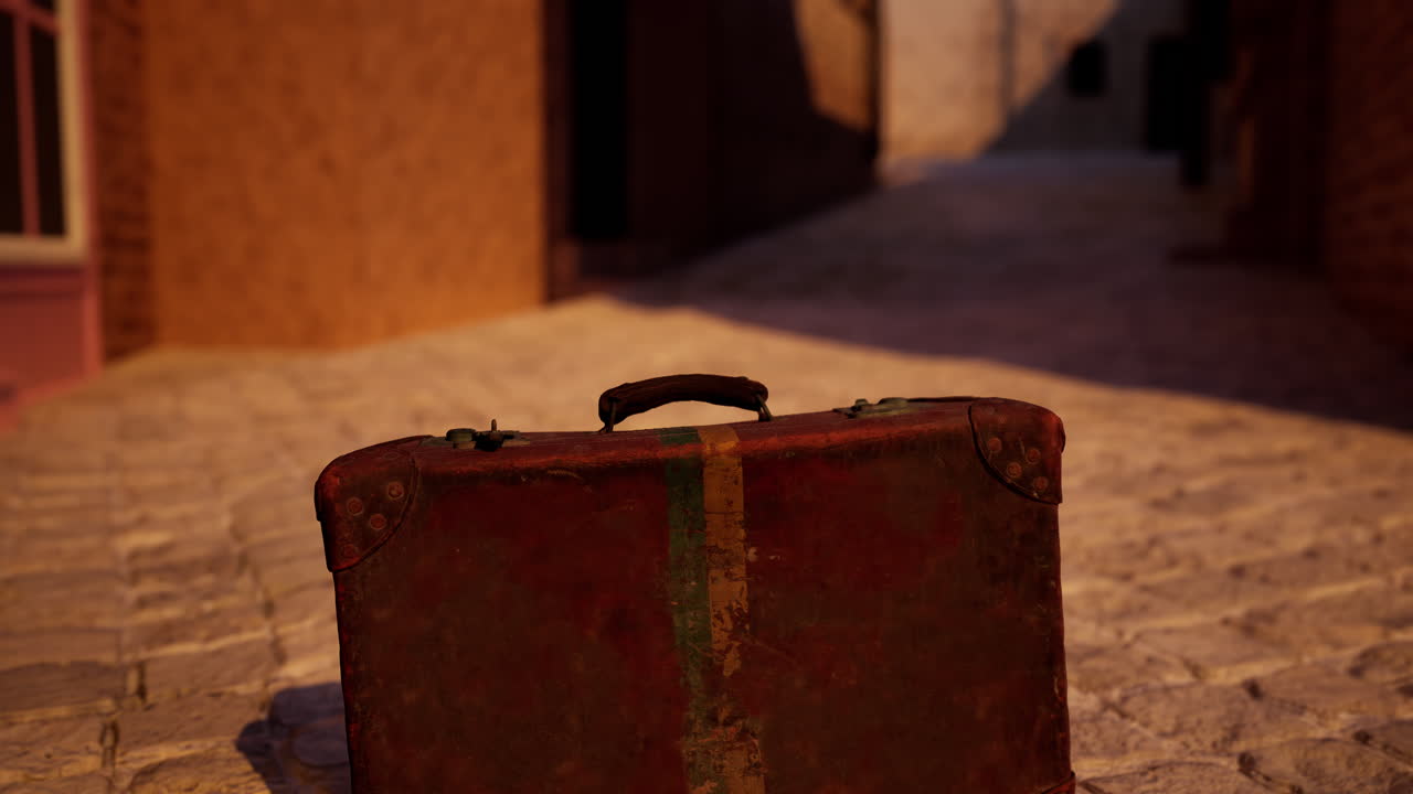 골목길 에 있는 빈티지 가방