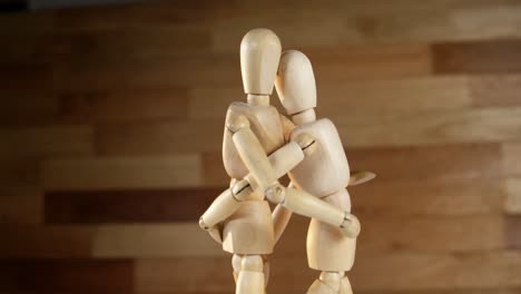 romantic couple figurines embracing each other