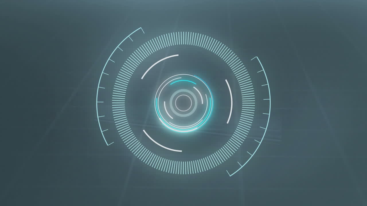 animación del escaneo del alcance sobre el procesamiento de datos financieros sobre un fondo gris