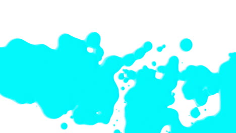 Flowing-abstract-liquid-blue-splashes-spots-on-white-gradient