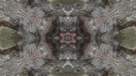 Kaleidoscope-from-Nature-Shots,-Wissahickon-Creek