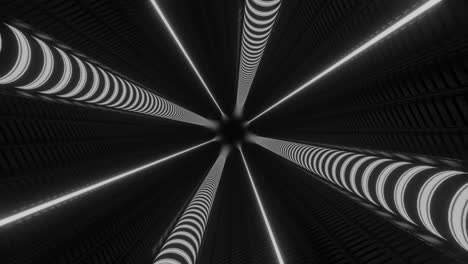 abstract tunnel with glowing lights