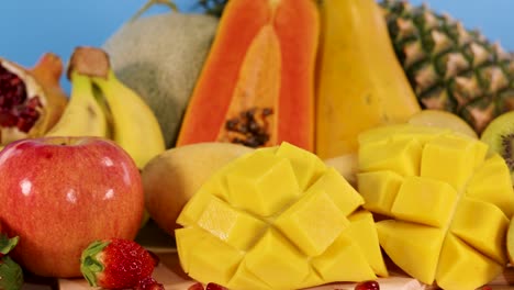 a vibrant display of various fresh fruits