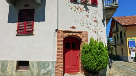 colorful buildings with balconies and shutters