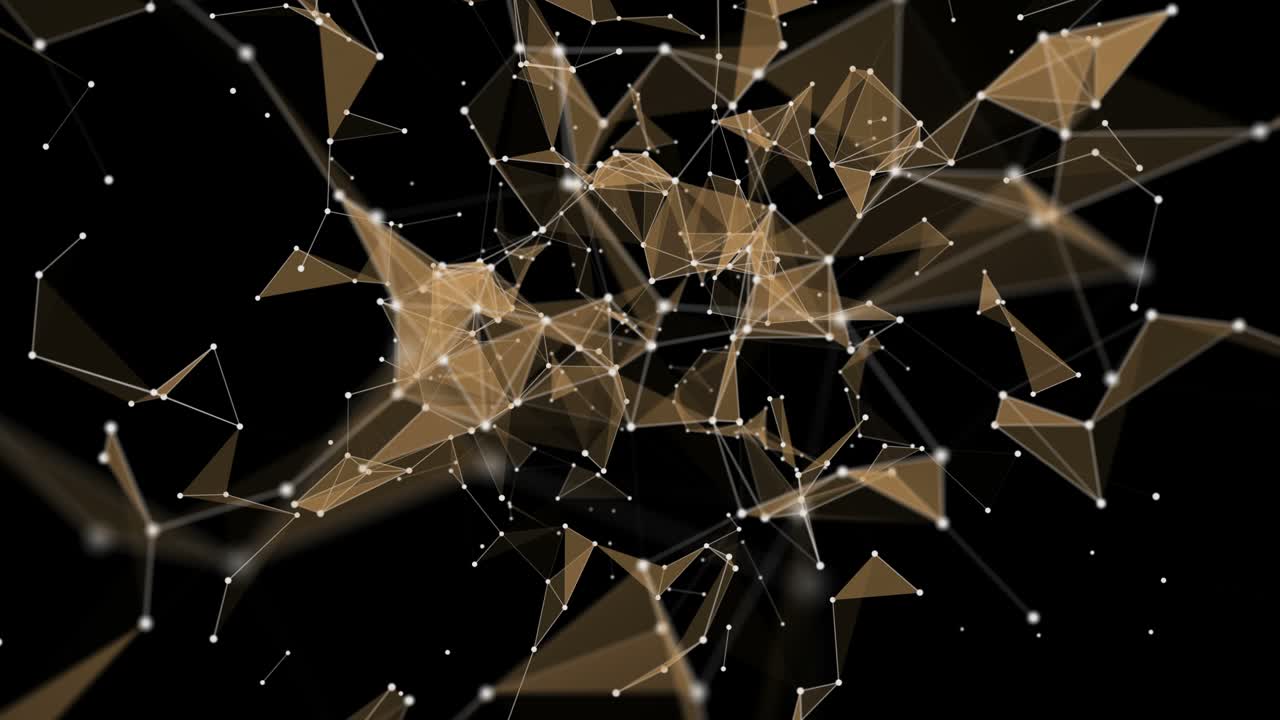 스로모션에서 반이는 삼각형과 함께 미래의 플렉서스 애니메이션, 4096x2304 루프 4k