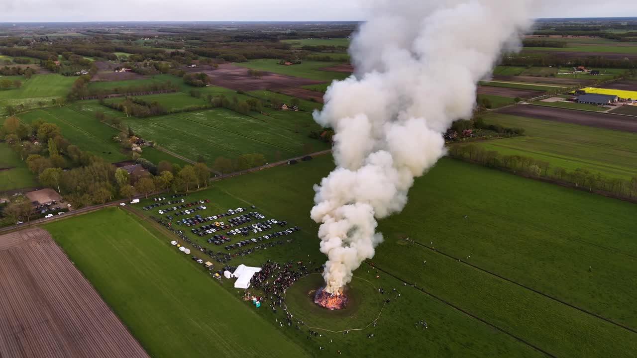 Bonfire Celebration in Rural Area