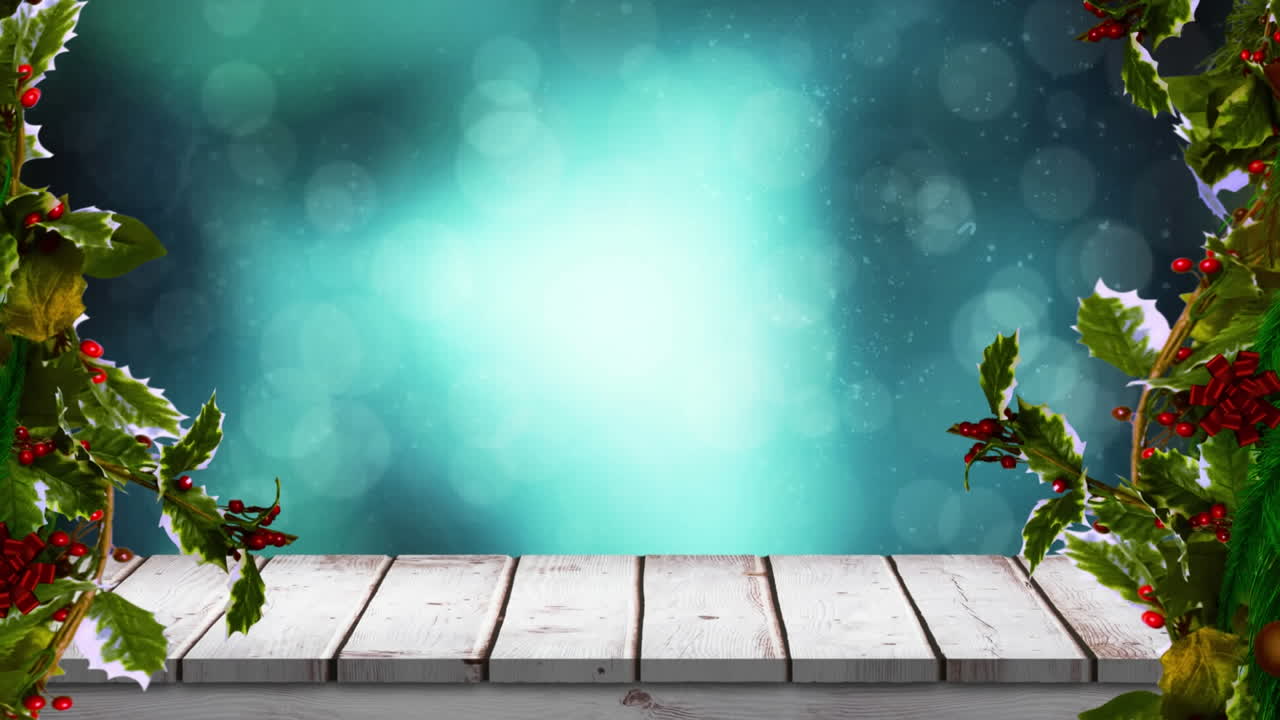 animación de las decoraciones navideñas sobre los puntos