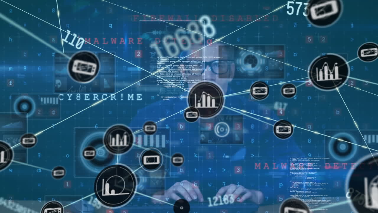 la tecnología de interfaz digital de los medios sociales y el concepto de conexiones es un video generado digitalmente