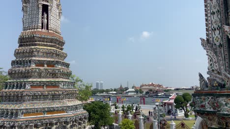 riverside beautiful wat arun temple in bangkok