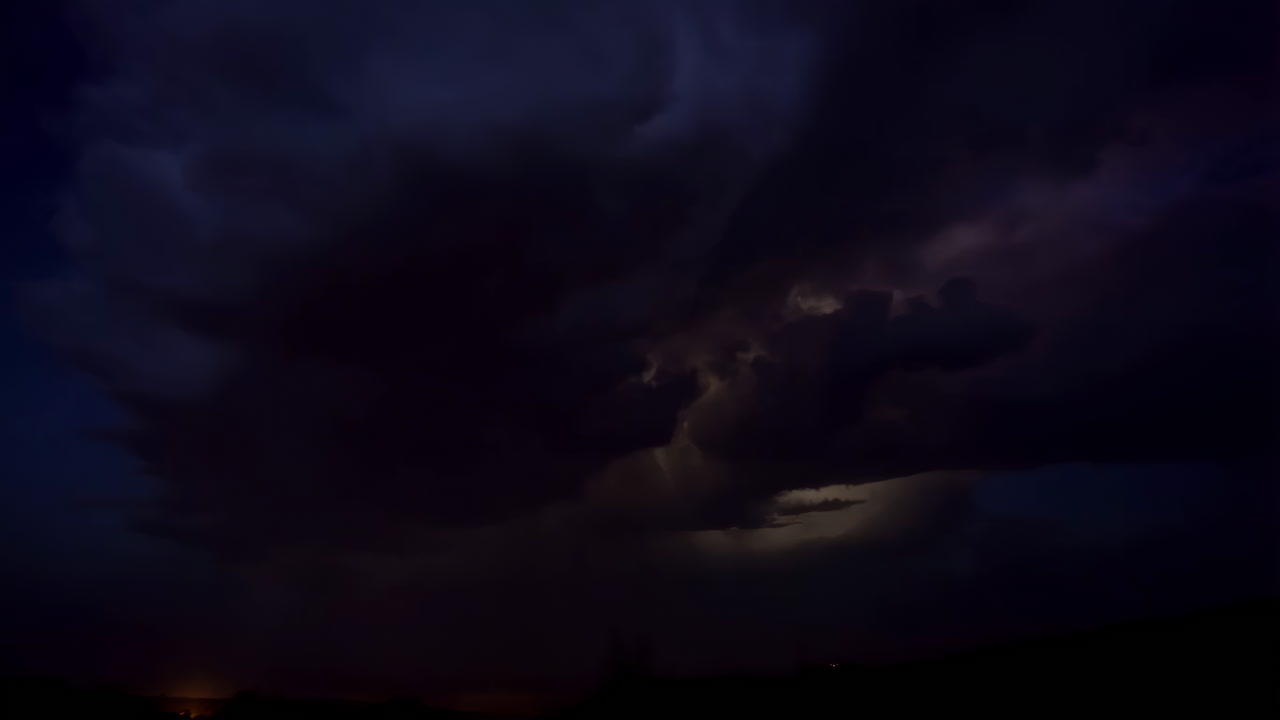 Dramatic Lightning Strike During a Night Thunderstorm