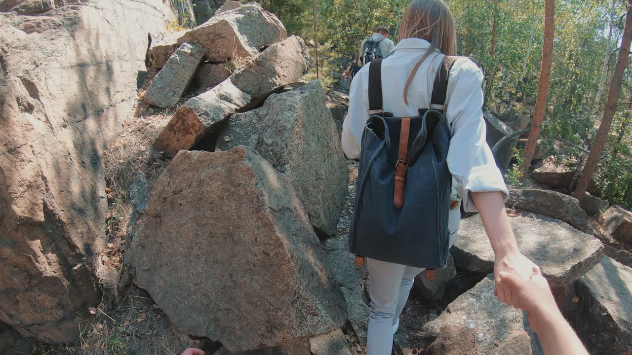 POV of Hiking with Friends