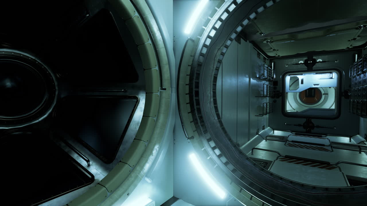 미래의 우주선 인테리어