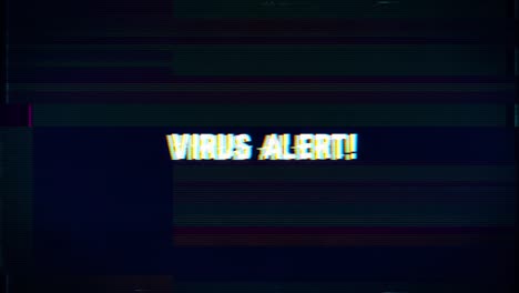 warning computer virus alert. computer virus alert warning glitch background with animated hacking text noise background