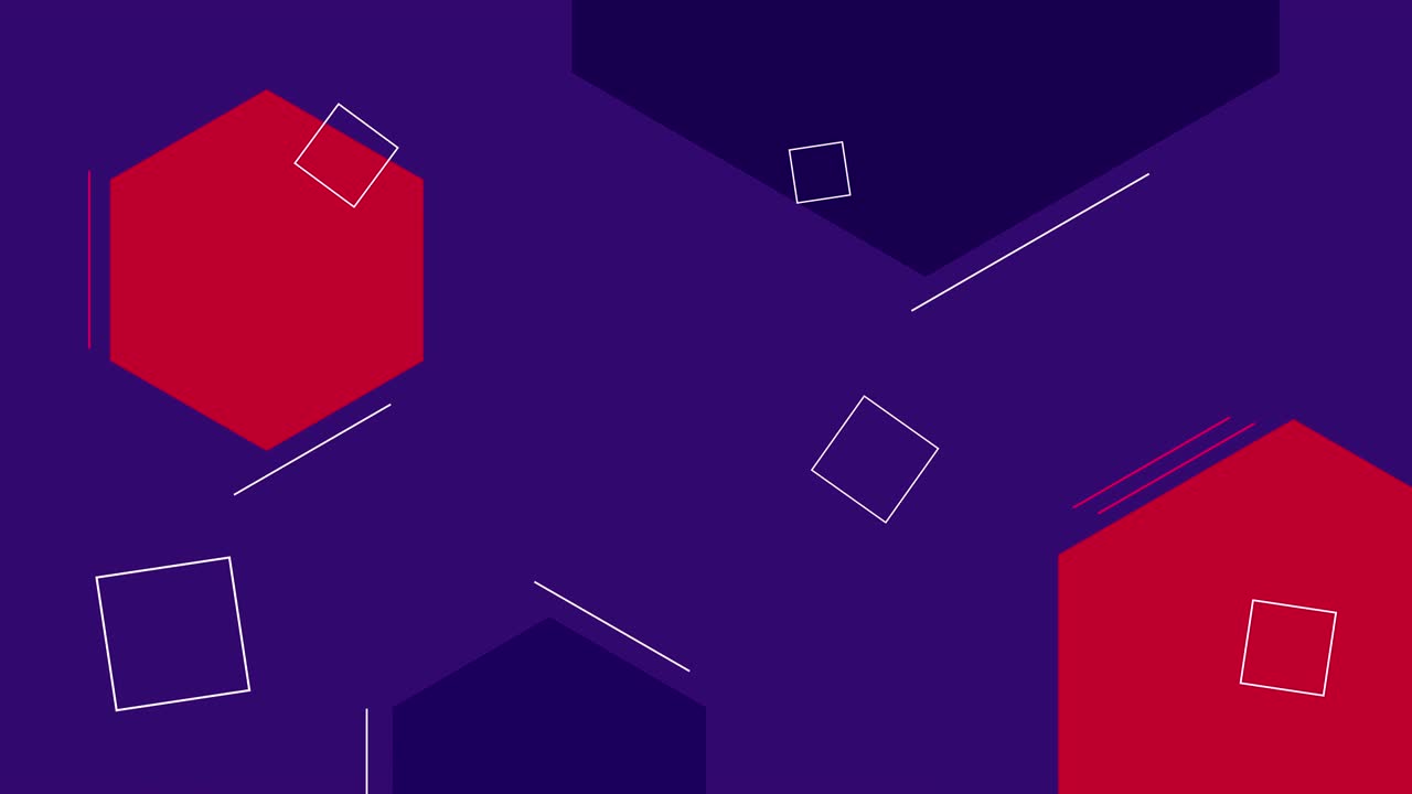 simple fondo azul oscuro y rojo en bucle con formas geométricas.