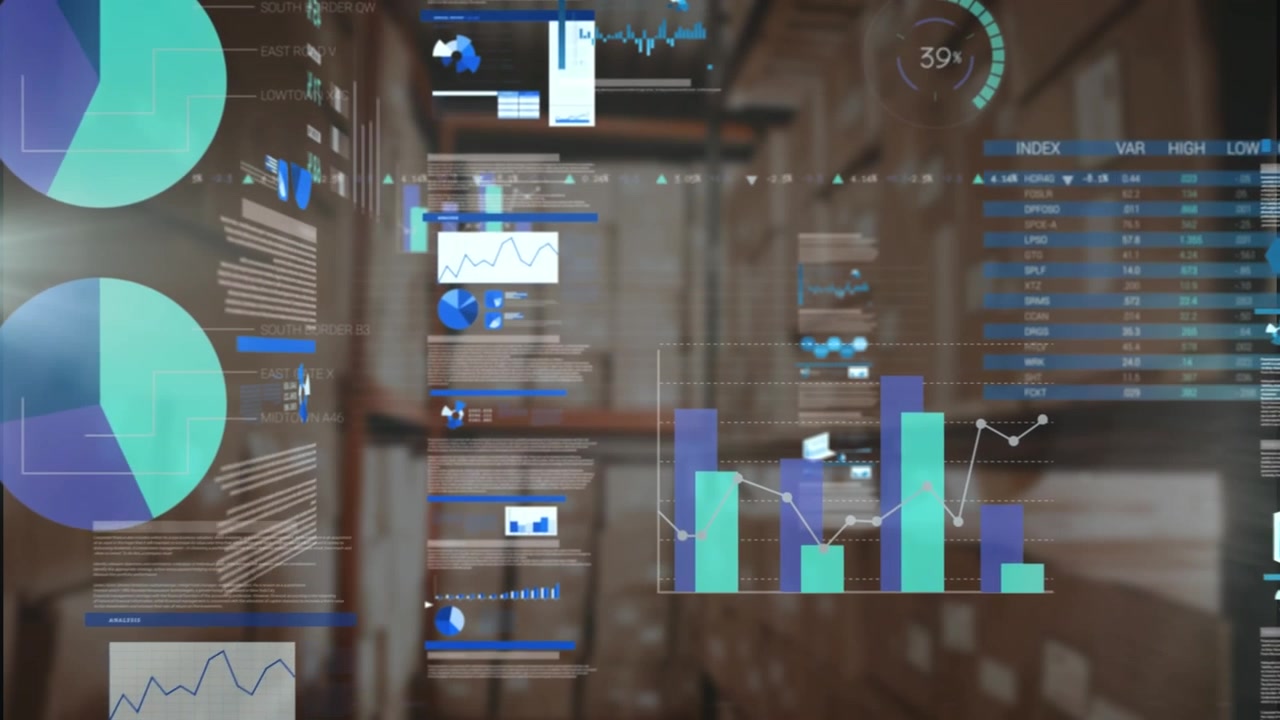Animation of statistical data processing against empty warehouse