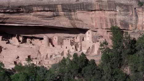 zoom out from ancient american indian dwellings at mesa verde colorado