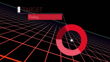 animation of financial data processing over grid background