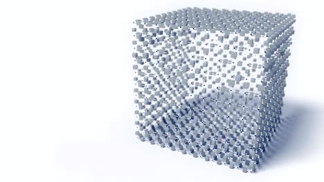 abstract molecular cube structure.