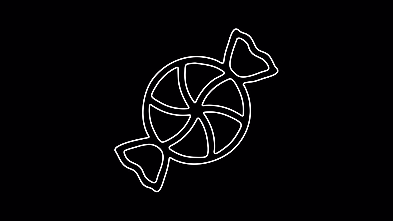 Christmas Candy Line Reveal Animation