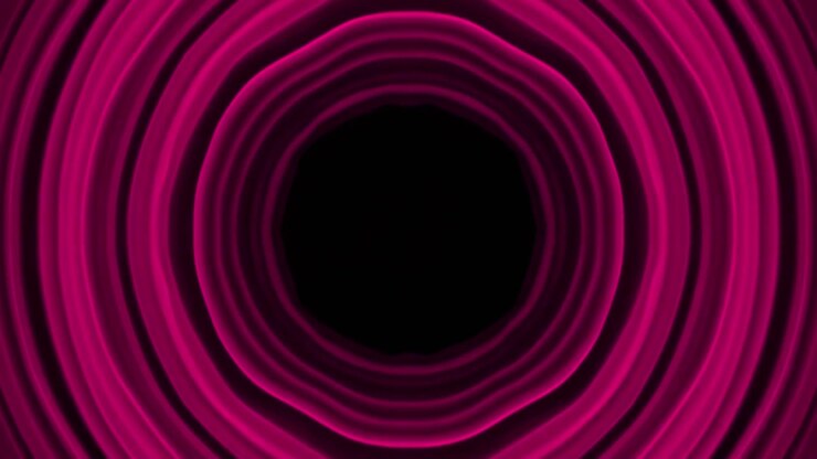 Círculos Concêntricos Rosa Abstratos em Expansão