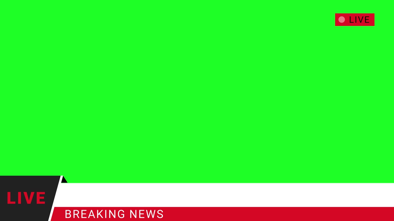 Breaking News Broadcast Template with Green Screen Background