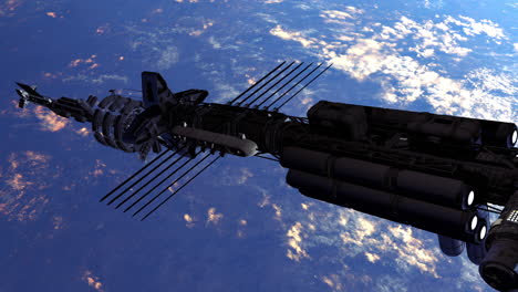 Futuristic-CG-Animation---Orbital-Spaceship