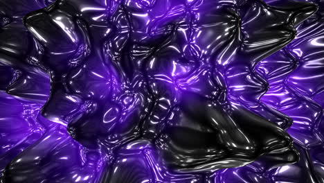 Representación-Misteriosa-En-3D-De-Un-Objeto-Negro-Y-Morado