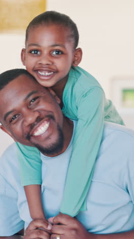 face, hug and home with father
