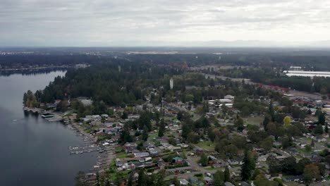 tillicum neighborhood by american lake in lakewood, washington, united states